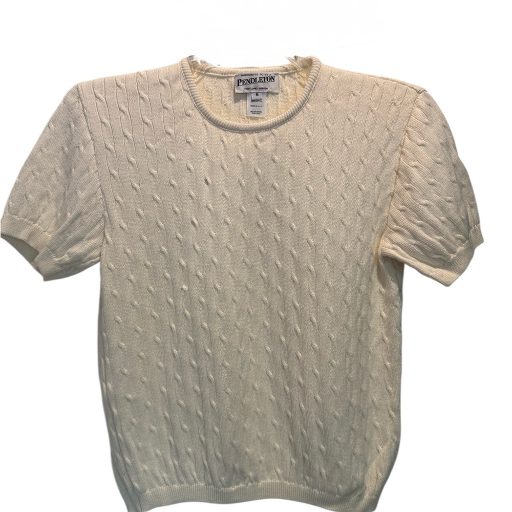 Pendleton Cream Cable Knit Sweater